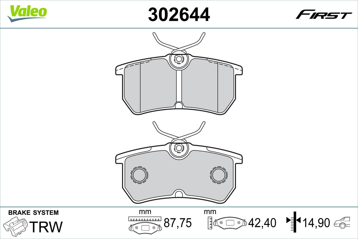 VALEO Fékbetét, mind 302644_VALEO